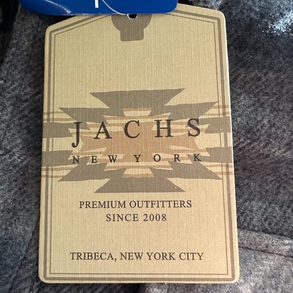Jachs New York Men's Wool Blend Sherpa Lined Jacket Size L Plaid Warm NEW - Picture 2 of 16